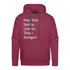 Hoodie Stuttgart "Metropolen Big" Bright Edition - Bordeaux
