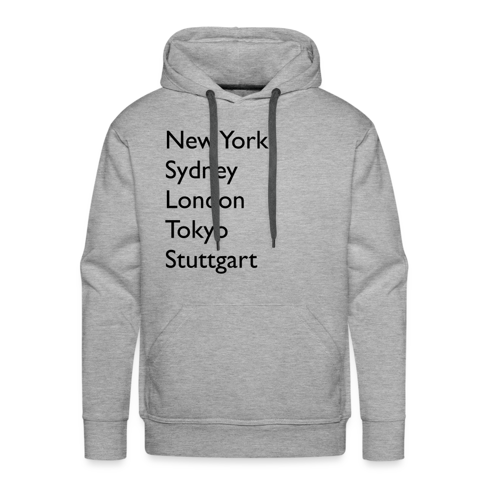 Hoodie Stuttgart "Metropolen Big" Dark Edition - Grau meliert