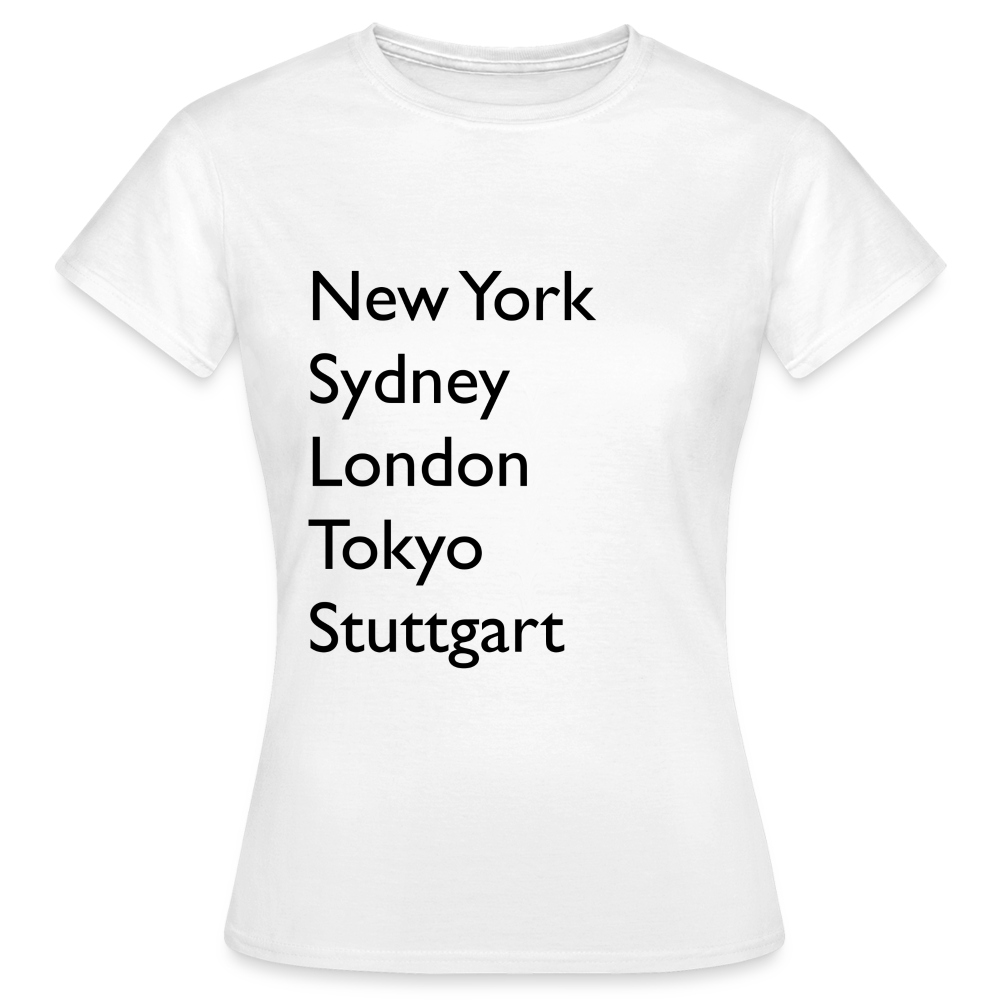 T-Shirt Ladies Stuttgart "Metropolen Big" - Weiß