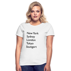 T-Shirt Ladies Stuttgart "Metropolen Big" - Weiß