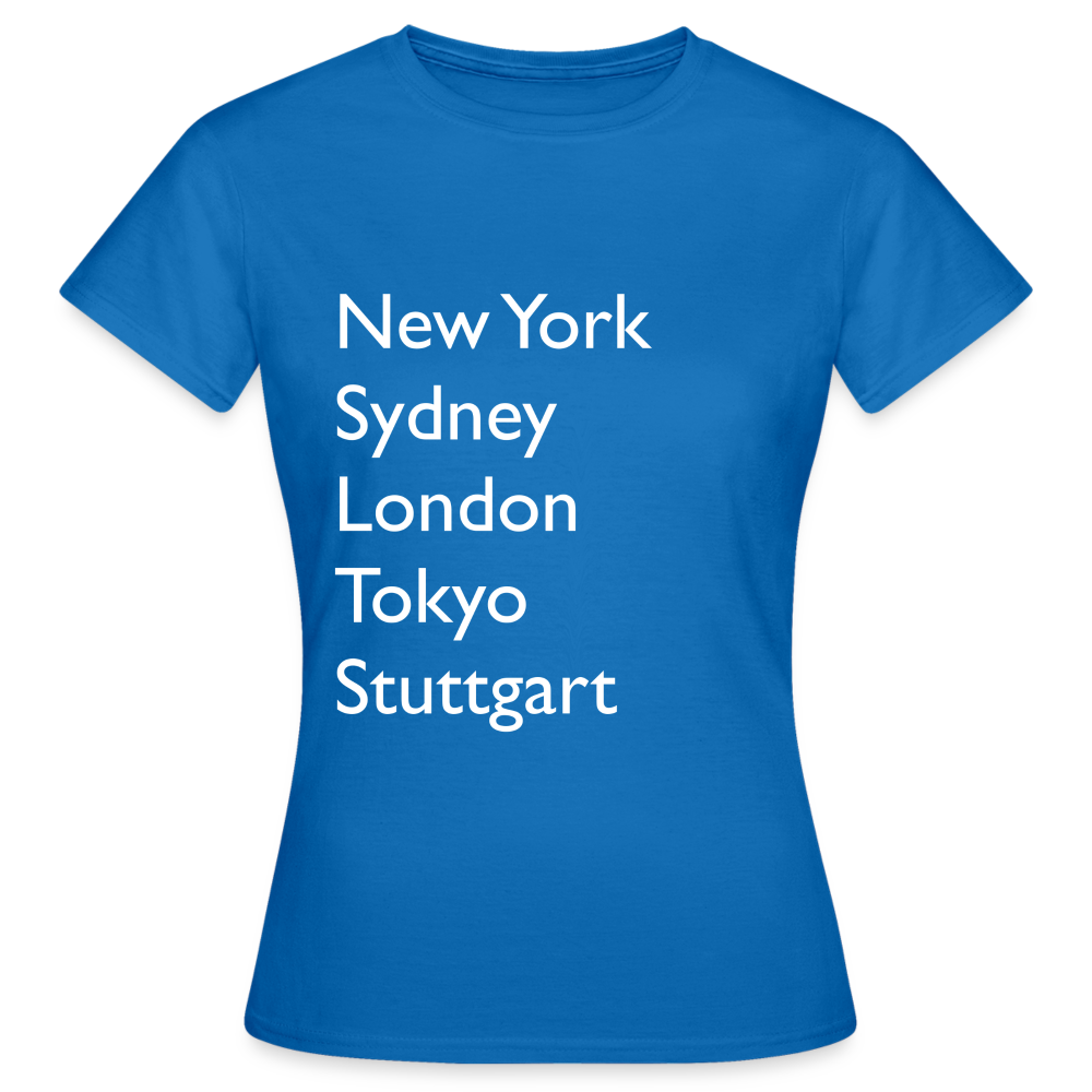 T-Shirt Ladies Stuttgart "Metropolen Big" Bright Edition - Royalblau