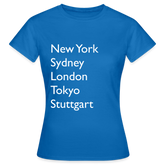 T-Shirt Ladies Stuttgart "Metropolen Big" Bright Edition - Royalblau