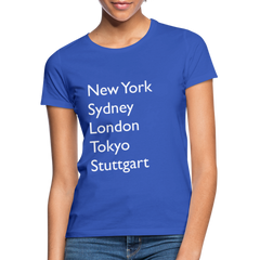 T-Shirt Ladies Stuttgart "Metropolen Big" Bright Edition - Royalblau