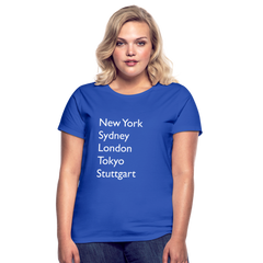 T-Shirt Ladies Stuttgart "Metropolen Big" Bright Edition - Royalblau
