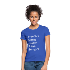 T-Shirt Ladies Stuttgart "Metropolen Big" Bright Edition - Royalblau
