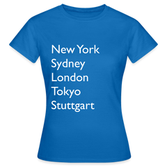 T-Shirt Ladies Stuttgart "Metropolen Big" Bright Edition - Royalblau
