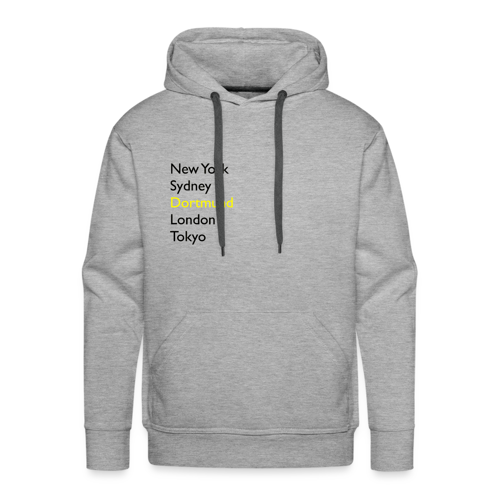 Hoodie Dortmund "Metropolen" Dark Edition - Grau meliert