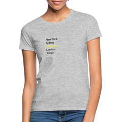 T-Shirt Ladies Dortmund "Metropolen" - Grau meliert