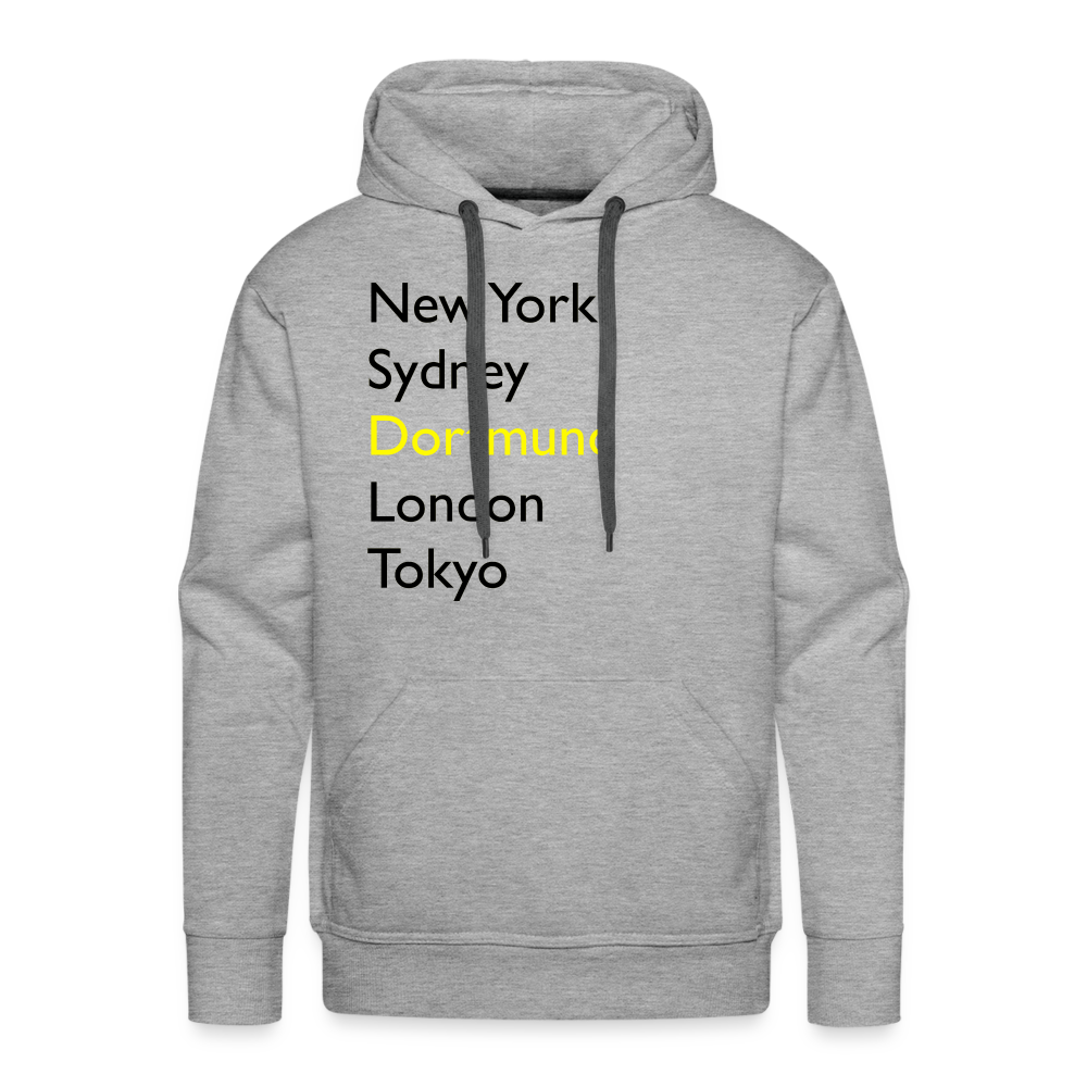 Hoodie Dortmund "Metropolen Big" Dark Edition - Grau meliert
