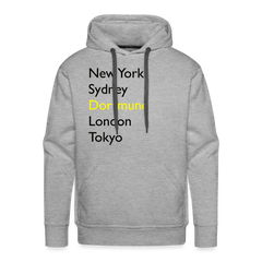 Hoodie Dortmund "Metropolen Big" Dark Edition - Grau meliert