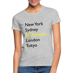 T-Shirt Ladies Dortmund "Metropolen Big" - Grau meliert