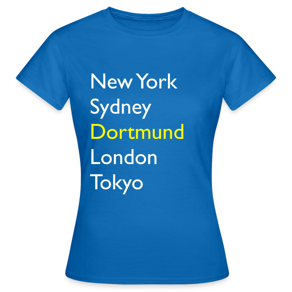 T-Shirt Ladies Dortmund "Metropolen Big" Bright Edition - Royalblau