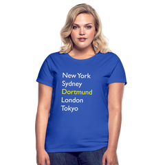 T-Shirt Ladies Dortmund "Metropolen Big" Bright Edition - Royalblau