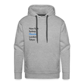 Hoodie München "Metropolen" Dark Edition - Grau meliert