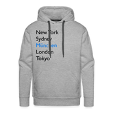 Hoodie München "Metropolen Big" Dark Edition - Grau meliert
