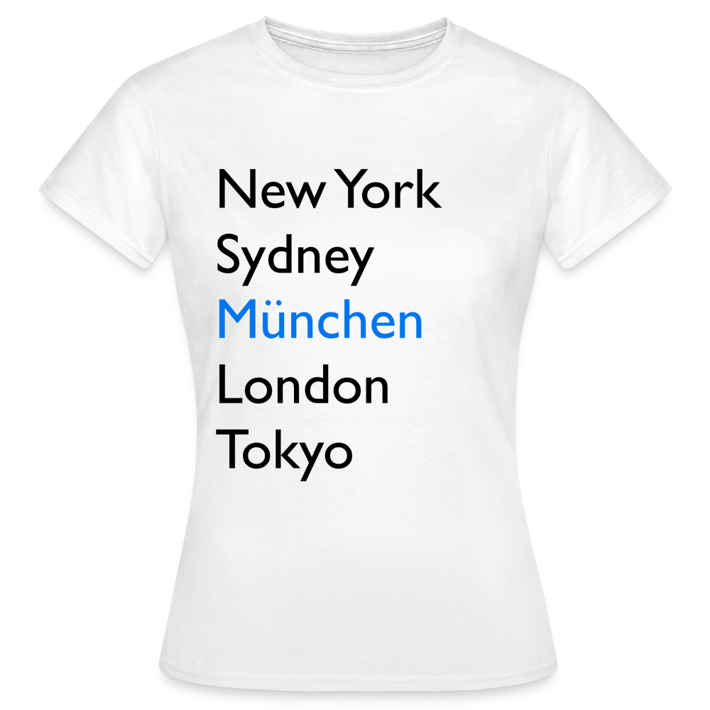 T-Shirt Ladies München "Metropolen Big" - Weiß