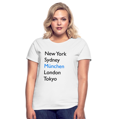 T-Shirt Ladies München "Metropolen Big" - Weiß