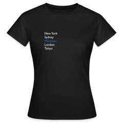 T-Shirt Ladies München "Metropolen" Bright Edition - Schwarz