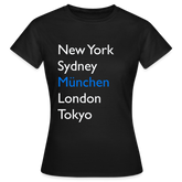 T-Shirt Ladies München "Metropolen Big" Bright Edition - Schwarz
