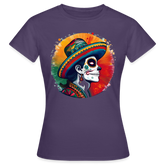T-Shirt Ladies Mexico "La Catrina Side" - Dunkellila