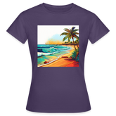 T-Shirt Ladies Mexico "Paradise Cancun" - Dunkellila