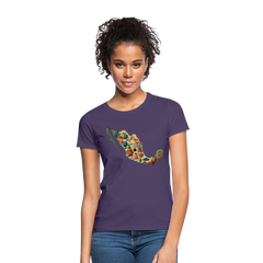 T-Shirt Ladies Mexico "Map" - Dunkellila