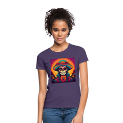 T-Shirt Ladies Mexico "Mujer" - Dunkellila