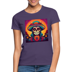 T-Shirt Ladies Mexico "Mujer" - Dunkellila