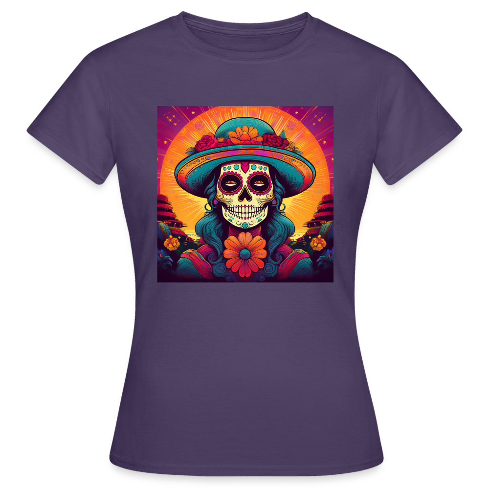 T-Shirt Ladies Mexico "Mujer" - Dunkellila