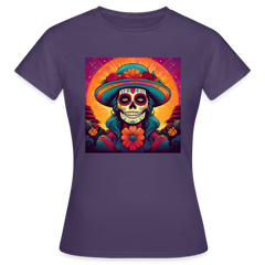 T-Shirt Ladies Mexico "Mujer" - Dunkellila