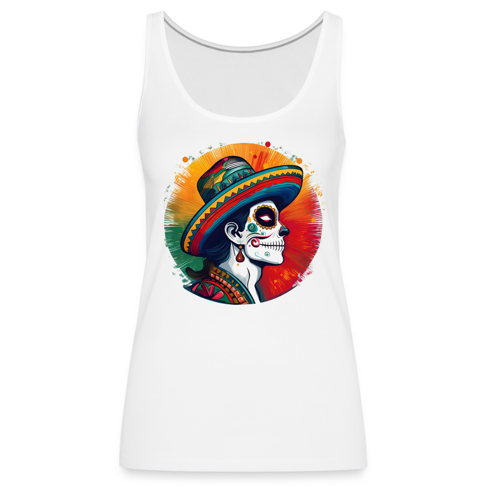 Tanktop Ladies Mexico "La Catrina Side" - Weiß
