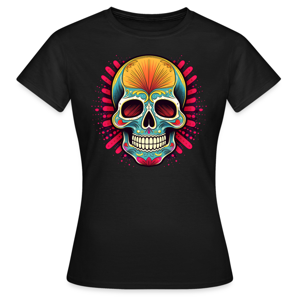 T-Shirt Ladies Mexico "Mascarilla Craneo" - Schwarz
