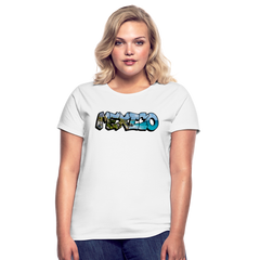 T-Shirt Ladies Mexico Graffiti "Riviera" - Weiß