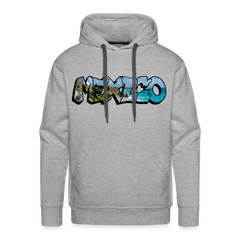 Hoodie Mexico Graffiti "Riviera" - Grau meliert