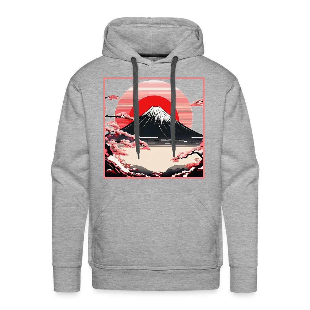 Hoodie Japan "Fuji" - Grau meliert