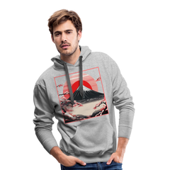Hoodie Japan "Fuji" - Grau meliert