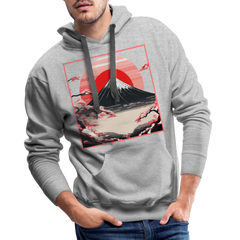 Hoodie Japan "Fuji" - Grau meliert
