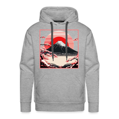 Hoodie Japan "Fuji" - Grau meliert