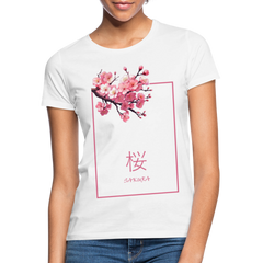 T-Shirt Ladies Japan "Sakura" - Weiß