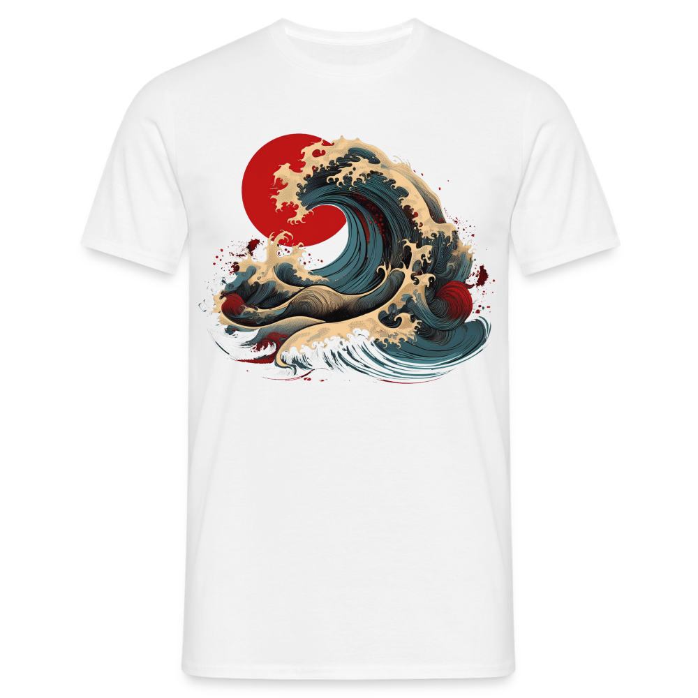T-Shirt Japan "Wave" - Weiß