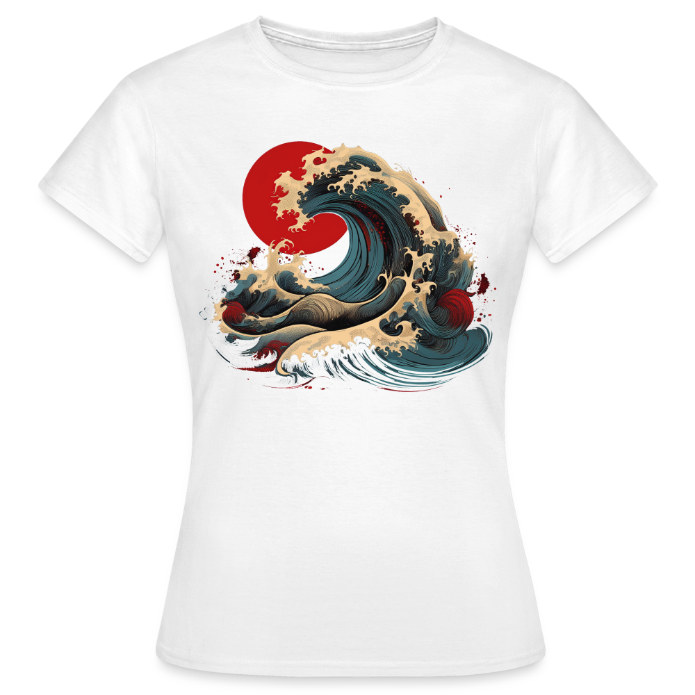T-Shirt Ladies Japan "Wave" - Weiß