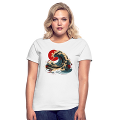 T-Shirt Ladies Japan "Wave" - Weiß