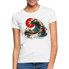 T-Shirt Ladies Japan "Wave" - Weiß