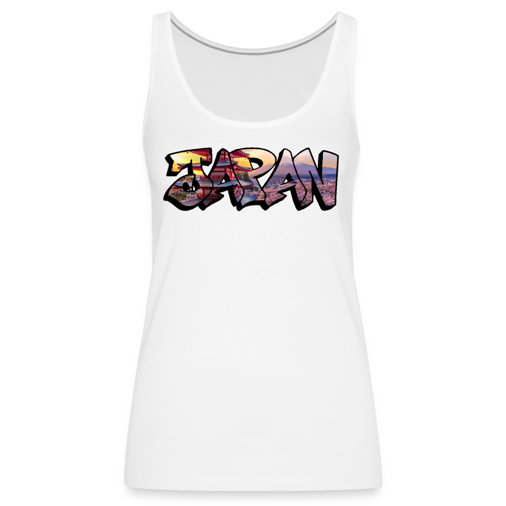 Tanktop Ladies Japan Graffiti "Panorama" - Weiß