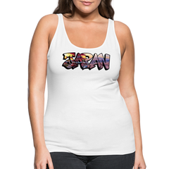 Tanktop Ladies Japan Graffiti "Panorama" - Weiß