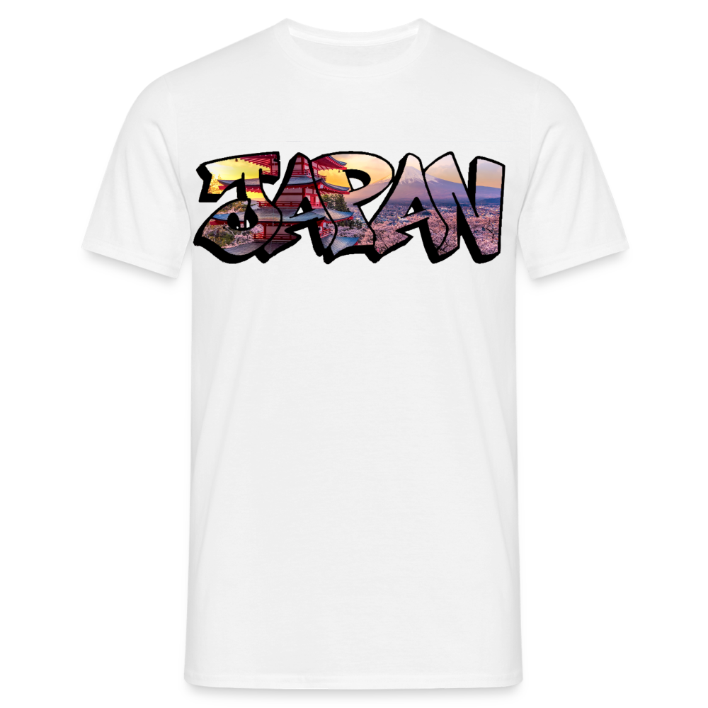 T-Shirt Japan Graffiti "Panorama" - Weiß