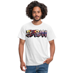 T-Shirt Japan Graffiti "Panorama" - Weiß