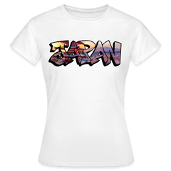 T-Shirt Ladies Japan Graffiti "Panorama" - Weiß
