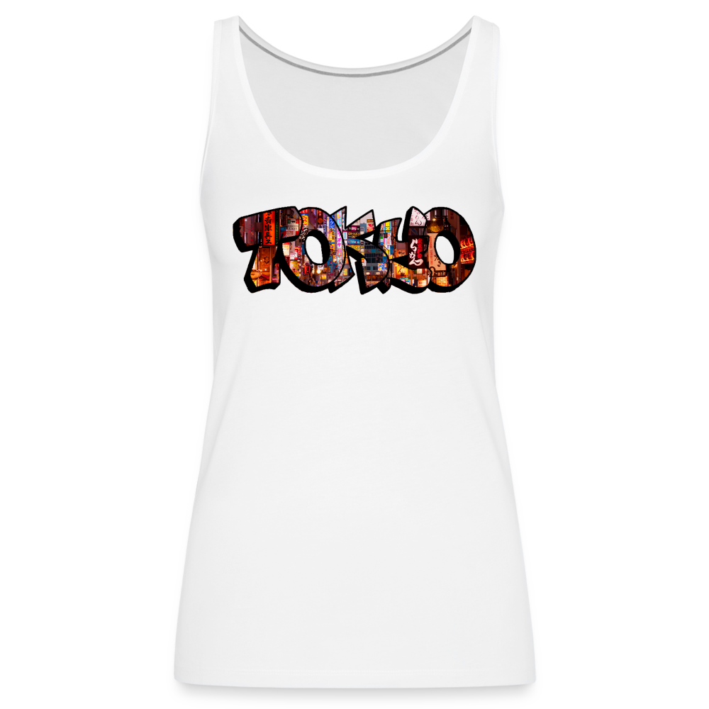 Tanktop Ladies Japan Graffiti "Tokyo" - Weiß