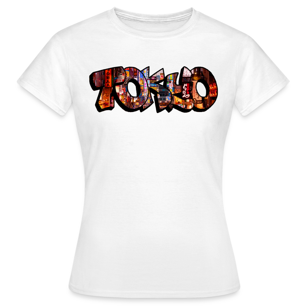 T-Shirt Ladies Japan Graffiti "Tokyo" - Weiß